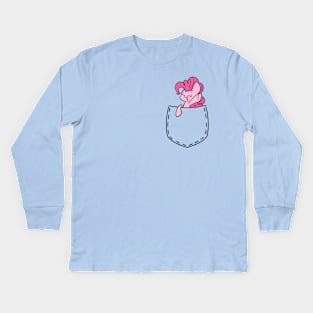 Pinkie in a Pocket Kids Long Sleeve T-Shirt